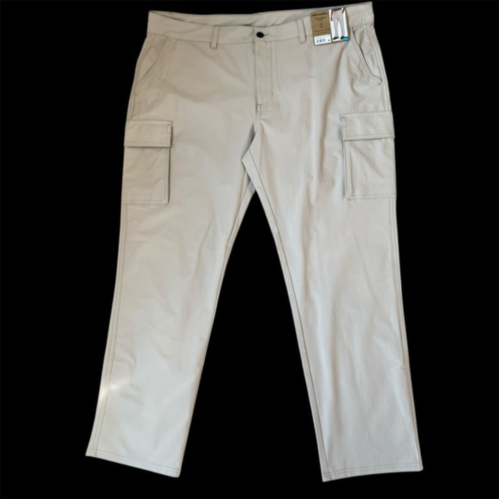 Eddie Bauer Tech Cargo Pants Men XXL Stone Moisture‎ Wicking Straight Leg NWT